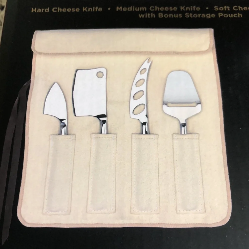 Nicole Miller Stainless Steel Cheese Knife Set